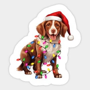 Christmas Brittany Sticker